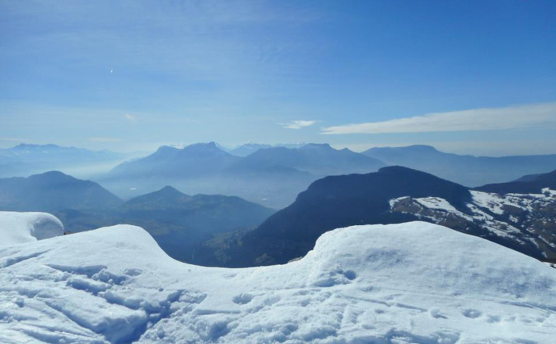 Margeriaz ridge in the winter